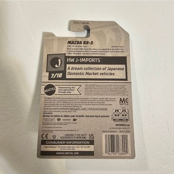 Mike Whiddett TROBUL Mazda RX 3 Tooned Car Hot Wheels HW J Imports Hotwheels New - Picture 7 of 7